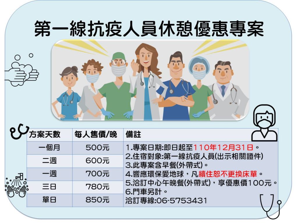 醫護防疫住宿專案